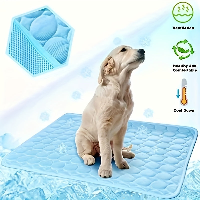 Cooling Mat And Sleeping Pad For Pets, Water Absorbent Top Layer Keeps You Cool And Comfortable All Summer Long For Kitten Puppy And Small Cat & Dog