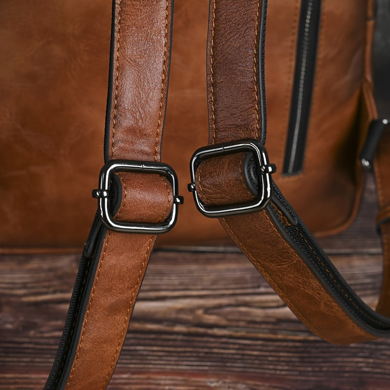 Women's Vintage Western Boho Backpack - Large Capacity Handbag with Floral & Lace-like Paisley Print, Adjustable Shoulder Straps, Golden-Tone Hardware (Coffee/Dark Brown/Tortoiseshell),, Travel