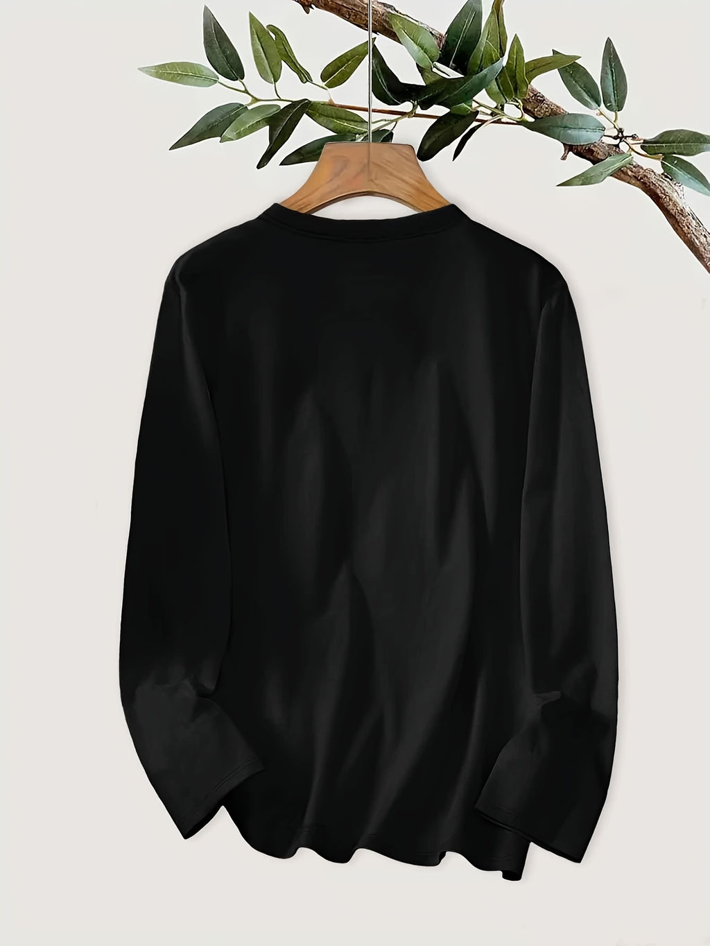 Women's 100% Cotton Long Sleeve T-Shirt - Heartbeat & Galloping Horse Graphic Print, Light Yellow Casual Round Neck Top for Spring/Summer, Machine Washable, Spring Summer Apparel, Unique Graphic Tee, Breathable Fabric, Spring