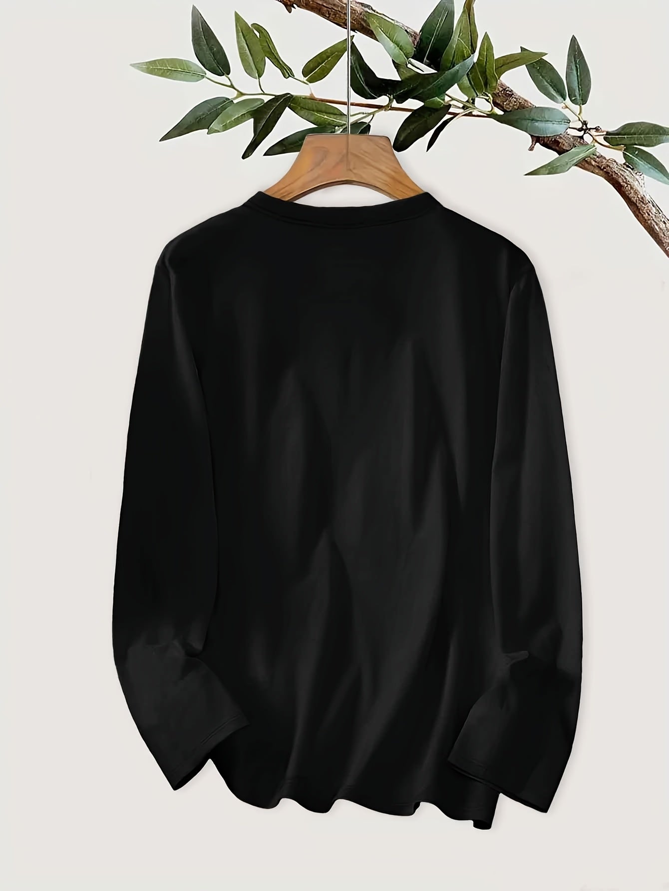 Women's 100% Cotton Long Sleeve T-Shirt - Heartbeat & Galloping Horse Graphic Print, Light Yellow Casual Round Neck Top for Spring/Summer, Machine Washable, Spring Summer Apparel, Unique Graphic Tee, Breathable Fabric, Spring