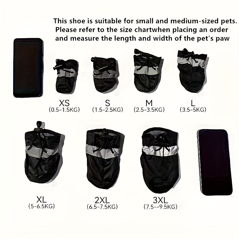 4pcs Water-Resistant Dog Shoes For Small Dogs - Protect Your Pet's Paws And Keep Them Dry Christmas Gift