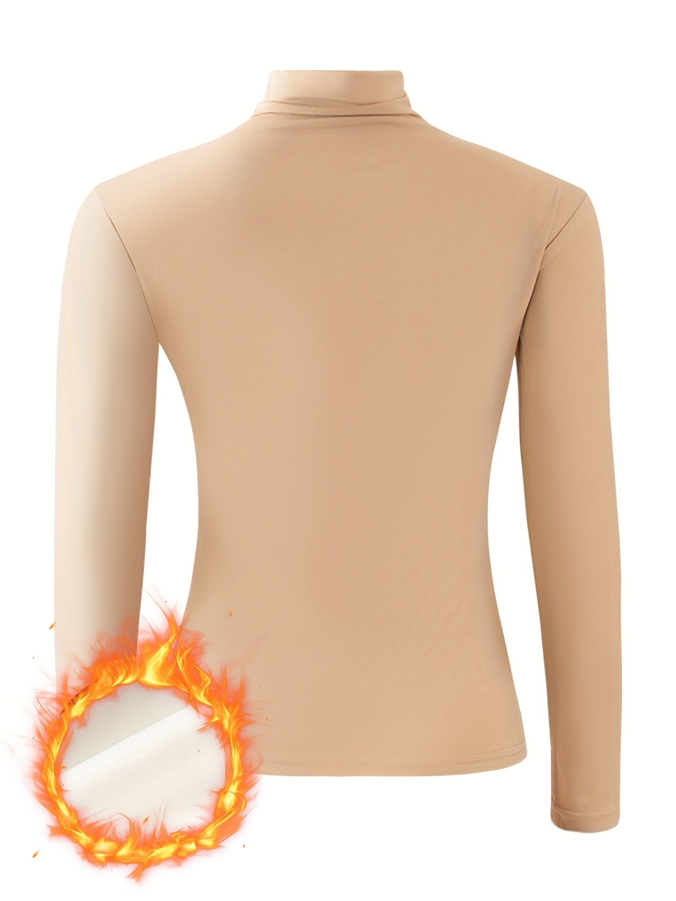 [3pcs Women'S Thermal Base Layer Tops] 3-Pack Women'S Thermal Base Layer Tops, Polyester Knit Warm Half-Turtleneck Shirts for Autumn and Winter