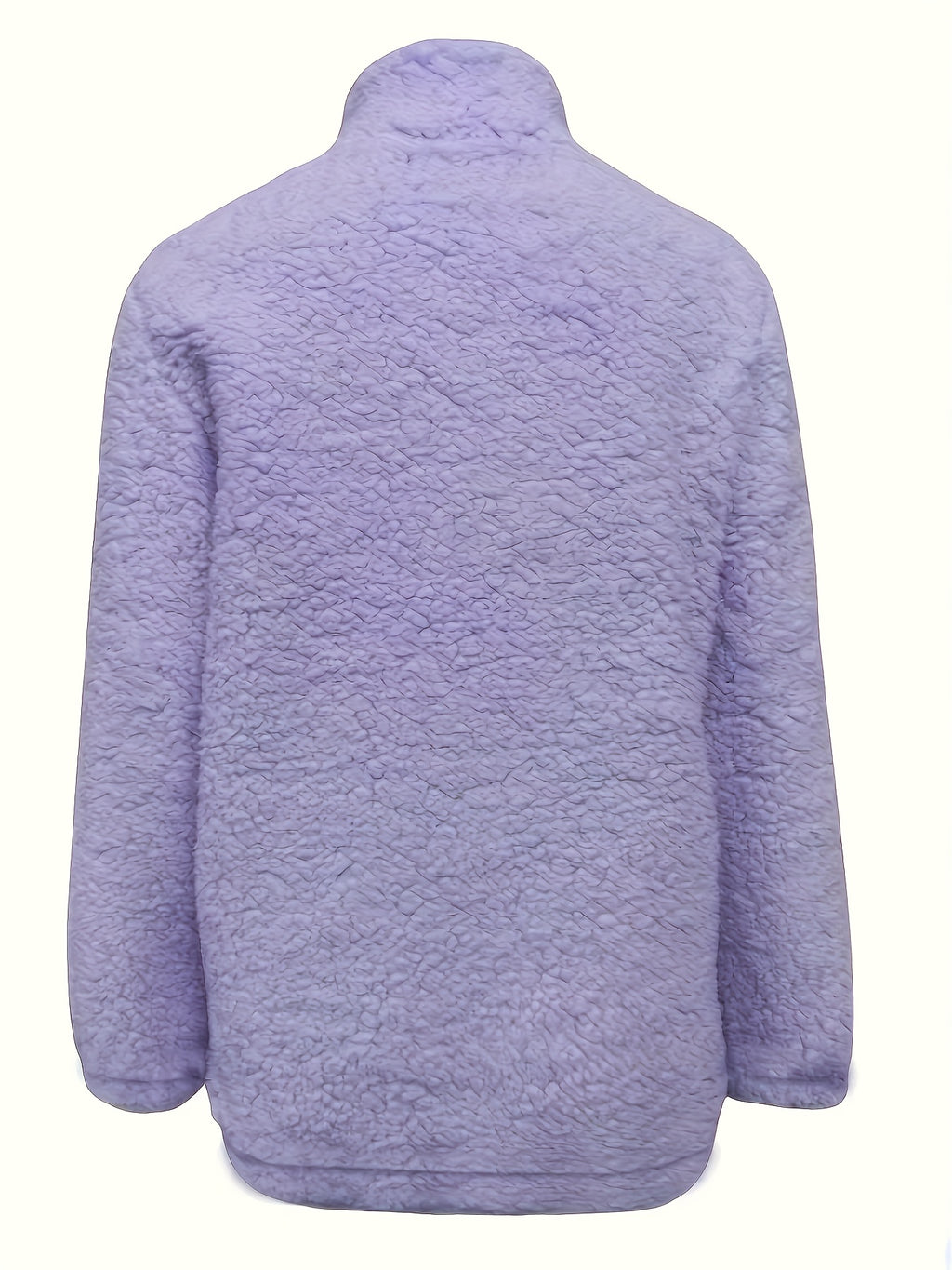 Women'S Cozy Fleece Zip-Up Sweatshirt with Stand Collar - Light Blue, Long Sleeve, Casual Fall/Winter Pullover, Soft & Warm, Perfect for Casual Attire, Casual Winter Wear | Stand Collar Sweatshirt | Zippered Pullover, Sweater