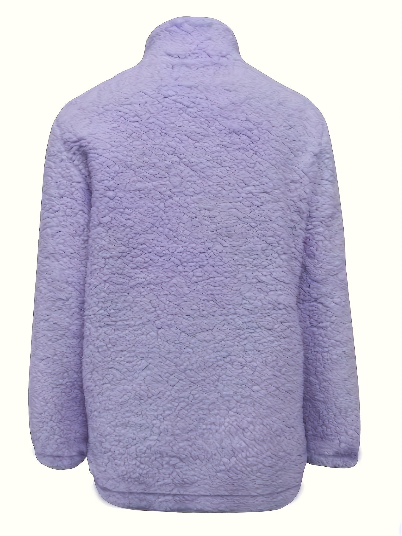 Women'S Cozy Fleece Zip-Up Sweatshirt with Stand Collar - Light Blue, Long Sleeve, Casual Fall/Winter Pullover, Soft & Warm, Perfect for Casual Attire, Casual Winter Wear | Stand Collar Sweatshirt | Zippered Pullover, Sweater