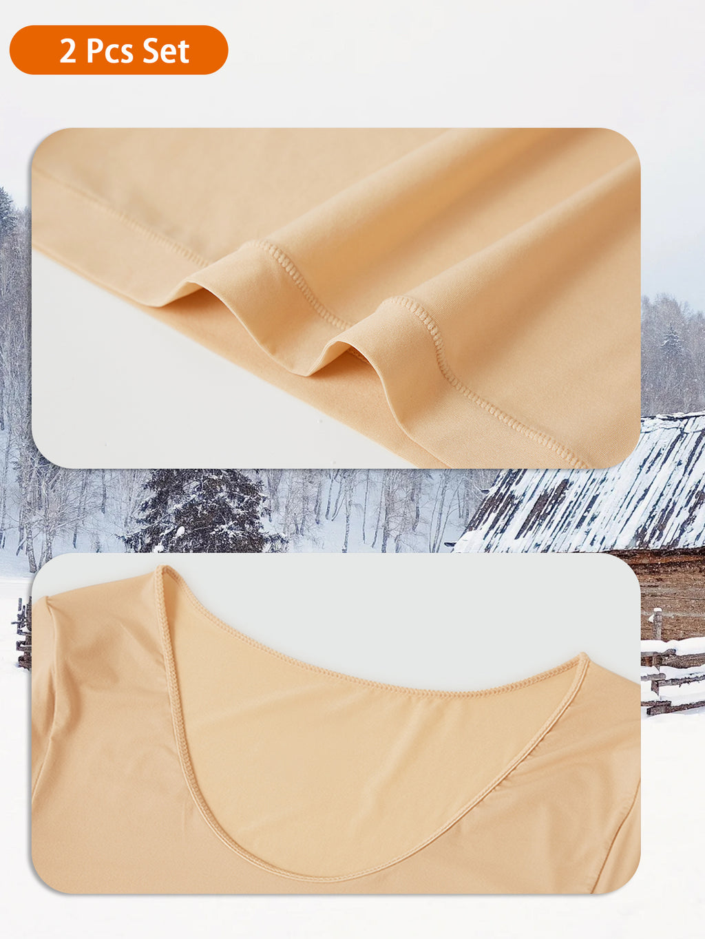 2pcs Women'S Solid Color Thermal Underwear Set - Ultra-Thin, Comfortable & Super Elastic, Seamless Long Sleeve Top & Pants for Autumn & Winter Loungewear, Elegant Style, Lightweight & Breathable, Perfect for Casual Attire, Lo