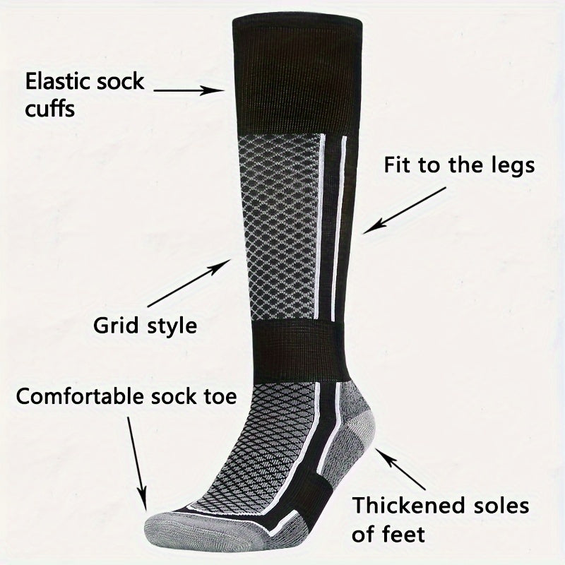 3 Pairs High-Top Thick Sole Men's Socks Women's Socks Equestrian Sports Socks