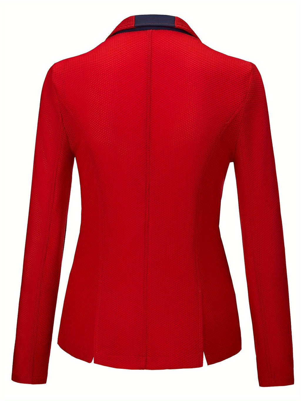 Elegant Women's Equestrian Jacket - Breathable, Lightweight & Stretchy Mesh Fabric, Long Sleeve, Button-Up Riding Coat for Spring/Summer