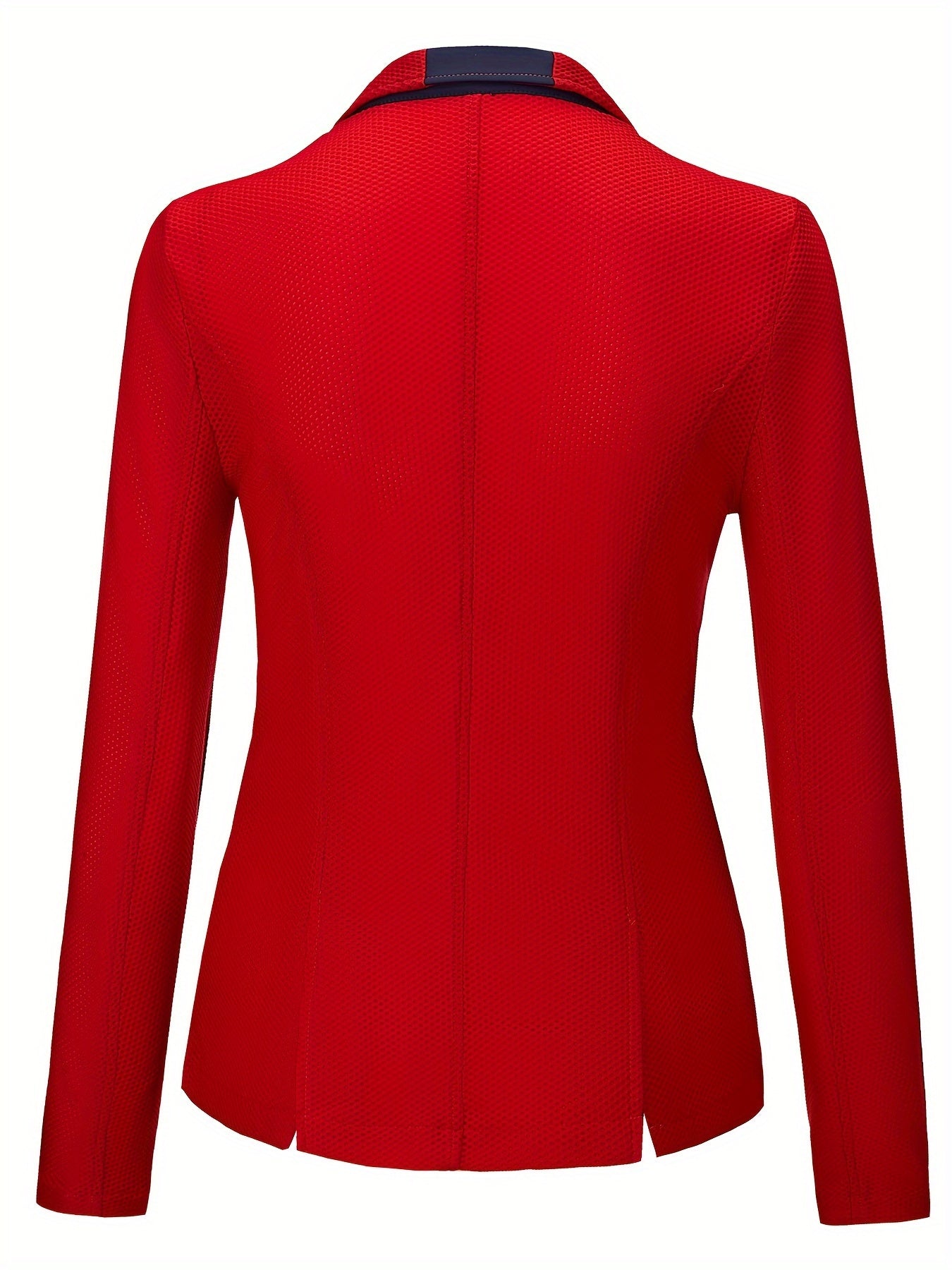 Elegant Women's Equestrian Jacket - Breathable, Lightweight & Stretchy Mesh Fabric, Long Sleeve, Button-Up Riding Coat for Spring/Summer