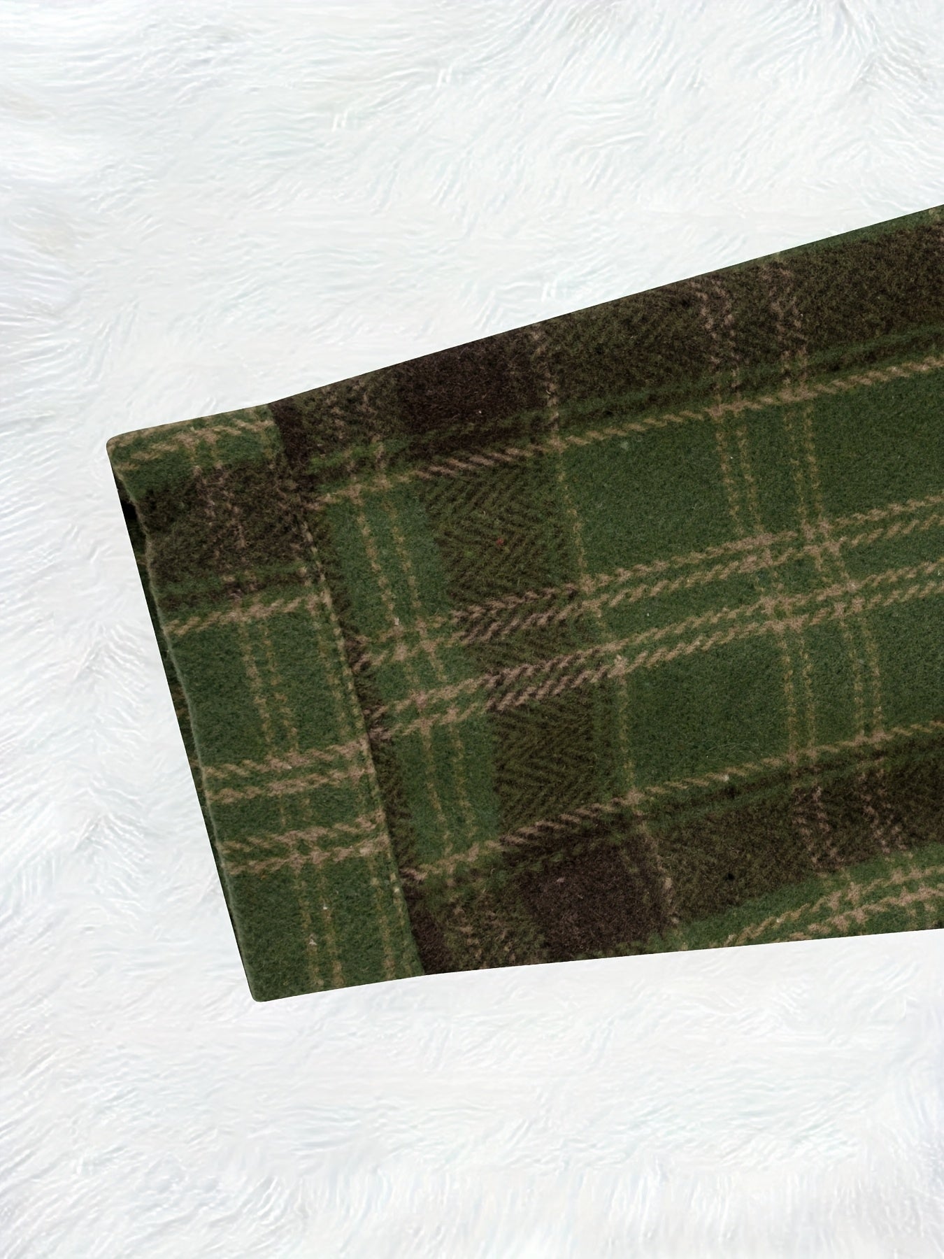 Ladies' elegant vintage plaid shirt clip - oversized collar and chest pocket, plaid jacket, casual to formal suit jacket for all seasons (machine washable, no elasticity), suitable for matching jeans or dresses, Women's plaid