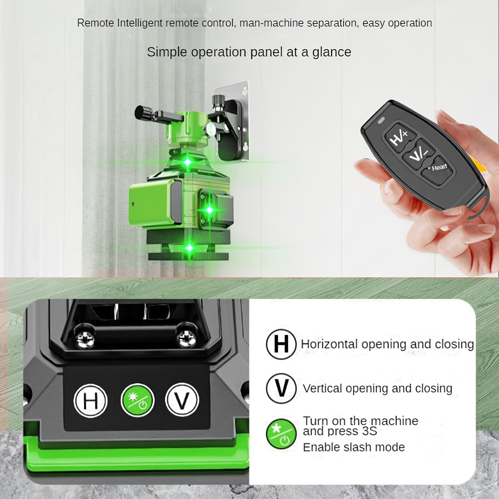 Cross Line Laser, Multifunctional 4D Laser With 12 Lines, Self-levelling Machine, Rechargeable Lithium Battery Level With 2 * 2400 MAh Batteries Green(without Tripod)