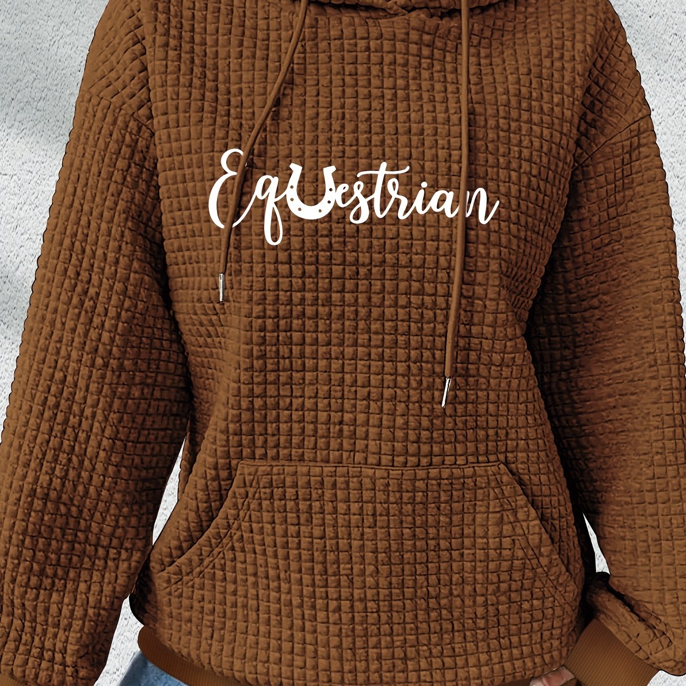 Women's Hoodie - Black with White Cursive Lettering - Hooded Sweatshirt for Horseback Riding, Fall/Winter Casual Pullover - Machine Washable Apparel for Riding Lessons, Shows & Casual Attire, Horse Accessories, Fall Winter We