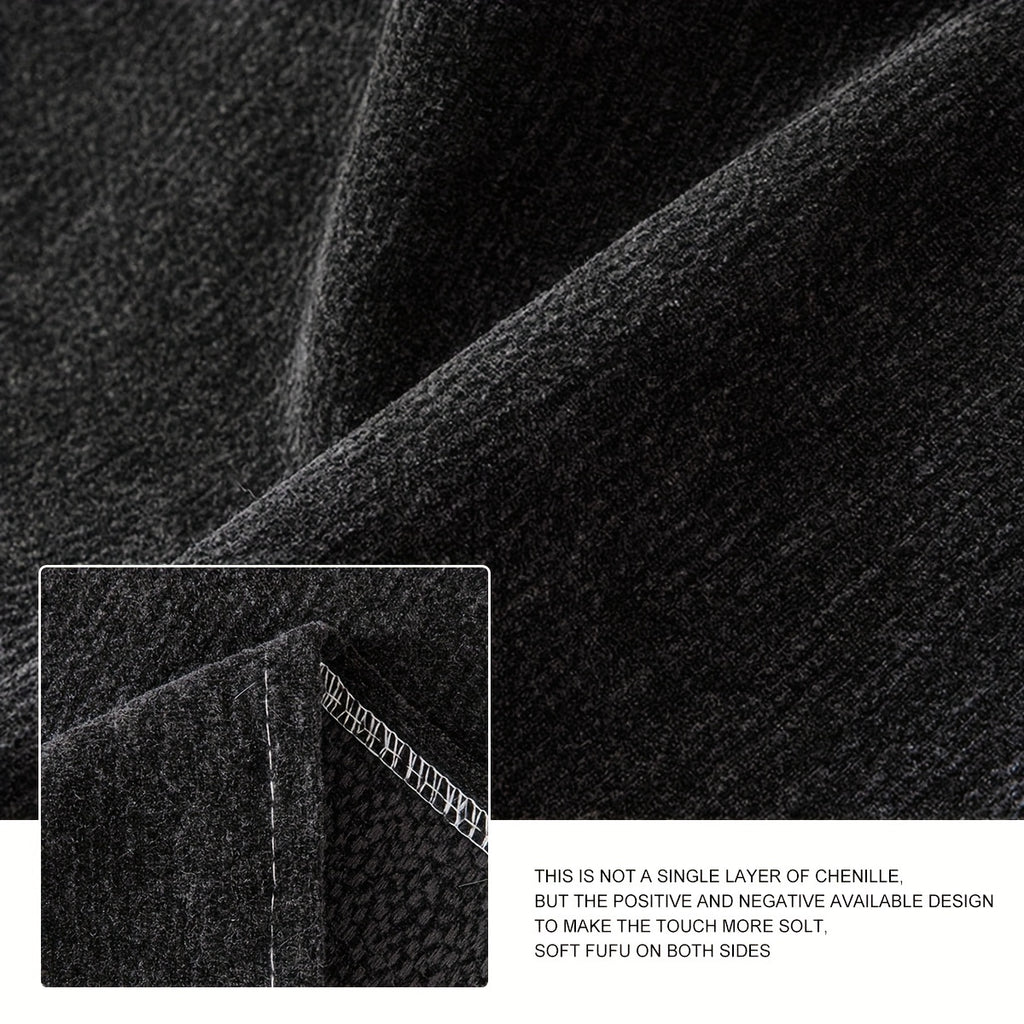 2pcs Chenille Sofa Covers for 2/3/4-Seater & Sectional Sofas - Double-Sided, Machine Washable, Pet-Friendly, Modern Gray & Beige Design with Geometric Patterns, Perfect for Living Room Decor, Sofa Covers for Living Room, Cozy