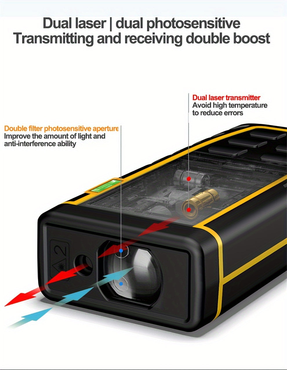 Sndway Laser Distance Meter Digital Trena Laser Tape Range Finder Build Measure Device Elecctronic Ruler Laser Tape Measure Roulette Without 1.5V AAA Battery